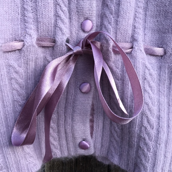 🌱SOFT lavender sweater with satin detail🌱 - Picture 2 of 6
